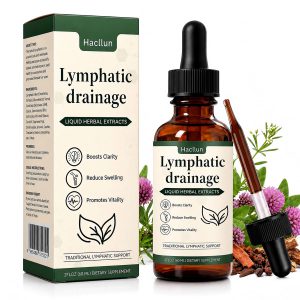 Hacllun Lymphatic Drainage Drops bottle and box — liquid herbal extract, 2 fl oz (60 ml)